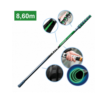 UNGER Kij teleskopowy nLite CARBON Composite 8,60 m / 1,70 m