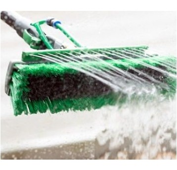 UNGER nLite Szczotka Power Szara Kompletna 41 cm z odbojnikiem i listwą płukającą