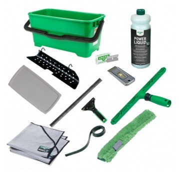 UNGER Zestaw do mycia okien ErgoTec 45cm z wiadrem 28l