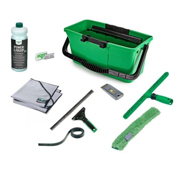 Zestaw Ergotec 35 cm do mycia okien z wiadrem 12L